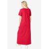 Woman Within Plus Size Perfect Short-Sleeve Scoopneck Maxi Tee Dress(Vivid Red)