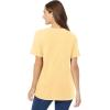 Woman Within Plus Size Perfect Short-Sleeve V-Neck Tunic(Banana)