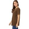 Woman Within Plus Size Perfect Short-Sleeve V-Neck Tunic(Chocolate)