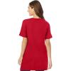 Woman Within Plus Size Perfect Short-Sleeve V-Neck Tunic(Classic Red)