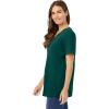 Woman Within Plus Size Perfect Short-Sleeve V-Neck Tunic(Emerald Green)