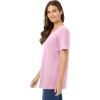 Woman Within Plus Size Perfect Short-Sleeve V-Neck Tunic(Pink)