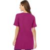 Woman Within Plus Size Perfect Short-Sleeve V-Neck Tunic(Raspberry)