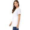 Woman Within Plus Size Perfect Short-Sleeve V-Neck Tunic(White)