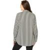 Woman Within Plus Size Petite Perfect Long Sleeve Shirt(Black Stripe)