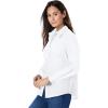 Woman Within Plus Size Petite Perfect Long Sleeve Shirt(White)
