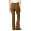 Woman Within Plus Size Petite Stretch-Cotton Knit Pull-On Bootcut Pocket Leggings(Toffee)