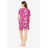 Woman Within Plus Size Serenada Shorty Pajamas(Passion Pink Flower)