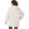Woman Within Plus Size Short Hooded Berber Fleece Jacket(Deep Claret)