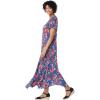 Woman Within Plus Size Short-Sleeve Crinkle Dress(Navy Patchwork)