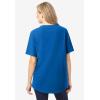 Woman Within Plus Size Short-Sleeve Crinkle Shirt(Bright Cobalt)