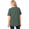 Woman Within Plus Size Short-Sleeve Crinkle Shirt(Pine)