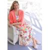 Woman Within Plus Size Sleeveless Crinkle Dress(Sweet Coral Bloom)