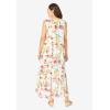 Woman Within Plus Size Sleeveless Crinkle Dress(White Floral)