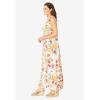 Woman Within Plus Size Sleeveless Crinkle Dress(White Floral)