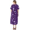 Woman Within Plus Size Stamped Empire Waist Dress(Radiant Purple Starfish)