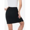 Woman Within Plus Size Stretch Cotton Skort(Black)