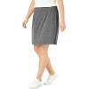 Woman Within Plus Size Stretch Cotton Skort(Heather Charcoal)