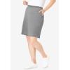 Woman Within Plus Size Stretch Cotton Skort(Medium Heather Grey)