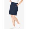 Woman Within Plus Size Stretch Cotton Skort(Navy)