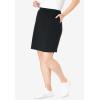 Woman Within Plus Size Stretch Cotton Skort(White)