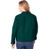 Woman Within Plus Size Stretch Denim Jacket Cropped Jean Jacket(Emerald Green)