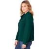 Woman Within Plus Size Stretch Denim Jacket Cropped Jean Jacket(Emerald Green)