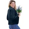 Woman Within Plus Size Stretch Denim Jacket Cropped Jean Jacket(Indigo)