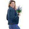Woman Within Plus Size Stretch Denim Jacket Cropped Jean Jacket(Medium Stonewash)