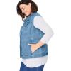 Woman Within Plus Size Stretch Denim Vest Jean Vest(Light Stonewash)