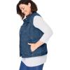Woman Within Plus Size Stretch Denim Vest Jean Vest(Medium Stonewash)