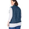 Woman Within Plus Size Stretch Denim Vest Jean Vest(Medium Stonewash)