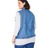 Woman Within Plus Size Stretch Denim Vest Jean Vest(White)