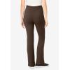 Woman Within Plus Size Tall Stretch-Cotton Knit Pull-On Bootcut Pocket Leggings(Chocolate)