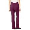 Woman Within Plus Size Tall Stretch-Cotton Knit Pull-On Bootcut Pocket Leggings(Deep Claret)