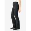 Woman Within Plus Size Tall Stretch-Cotton Knit Pull-On Bootcut Pocket Leggings(Heather Charcoal)