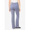 Woman Within Plus Size Tall Stretch-Cotton Knit Pull-On Bootcut Pocket Leggings(Heather Navy)