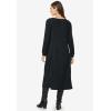 Woman Within Plus Size Thermal Knit A-Line Dress(Black)