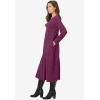 Woman Within Plus Size Thermal Knit A-Line Dress(Deep Claret)