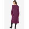 Woman Within Plus Size Thermal Knit A-Line Dress(Deep Claret)