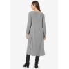 Woman Within Plus Size Thermal Knit A-Line Dress(Medium Heather Grey)