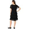 Woman Within Plus Size Three-Tier Dress(Black)