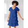 Woman Within Plus Size Three-Tier Dress(Royal)