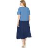 Woman Within Plus Size Two-Fer Tee Dress(Blue Coast Navy)