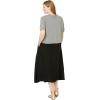 Woman Within Plus Size Two-Fer Tee Dress(Medium Heather Grey Black)