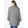 Woman Within Plus Size Wool-Blend Classic A-Line Coat(Black)