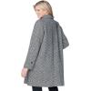 Woman Within Plus Size Wool-Blend Classic A-Line Coat(Black)
