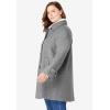 Woman Within Plus Size Wool-Blend Classic A-Line Coat(Emerald Green)
