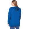 Woman Within Plus Size Zip Front Hoodie Jacket Long Oversized Fleece Jacket(Bright Cobalt)