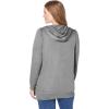 Woman Within Plus Size Zip Front Hoodie Jacket Long Oversized Fleece Jacket(Medium Heather Grey)